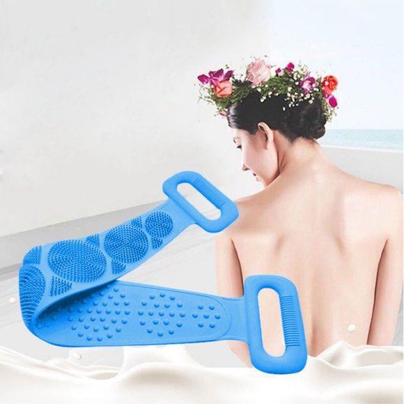 Dual Sided Exfoliating Personal Back Body Scrubber with Belt Handle - Picture 8 of 14